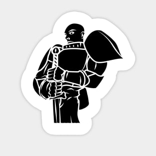 Knight Paladin (Black): A Fantasy Design Sticker